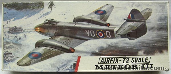 Airfix 1/72 Gloster Meteor III - Type Three Logo Issue, 268 plastic model kit